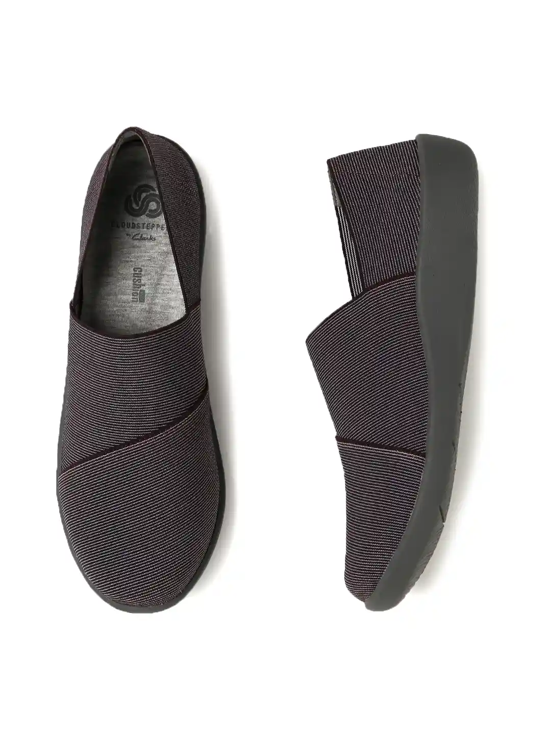 Buy Clarks Women Maroon Sillian Firn Slip-Ons Casual Shoes for