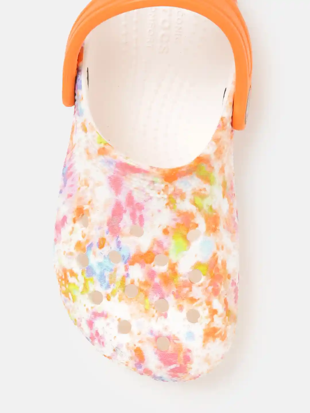 Buy Crocs Kids Unisex Orange White Casual Classic Tie Dye