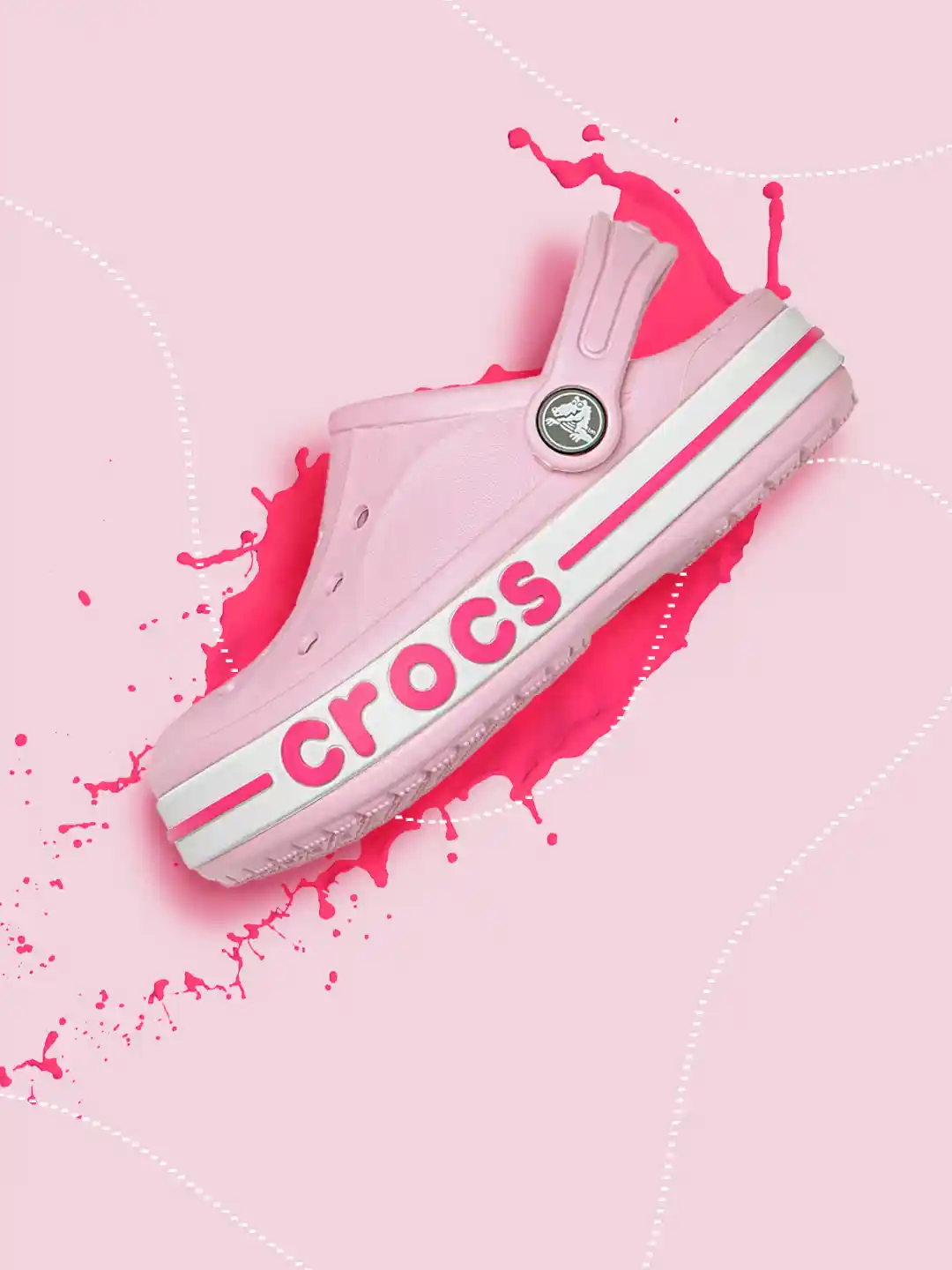 Crocs Kids Pink Bayaband Solid Clogs