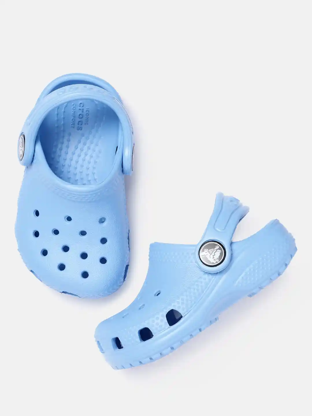 Buy Crocs Kids Blue Solid Croslite Clogs Flip Flops for Unisex
