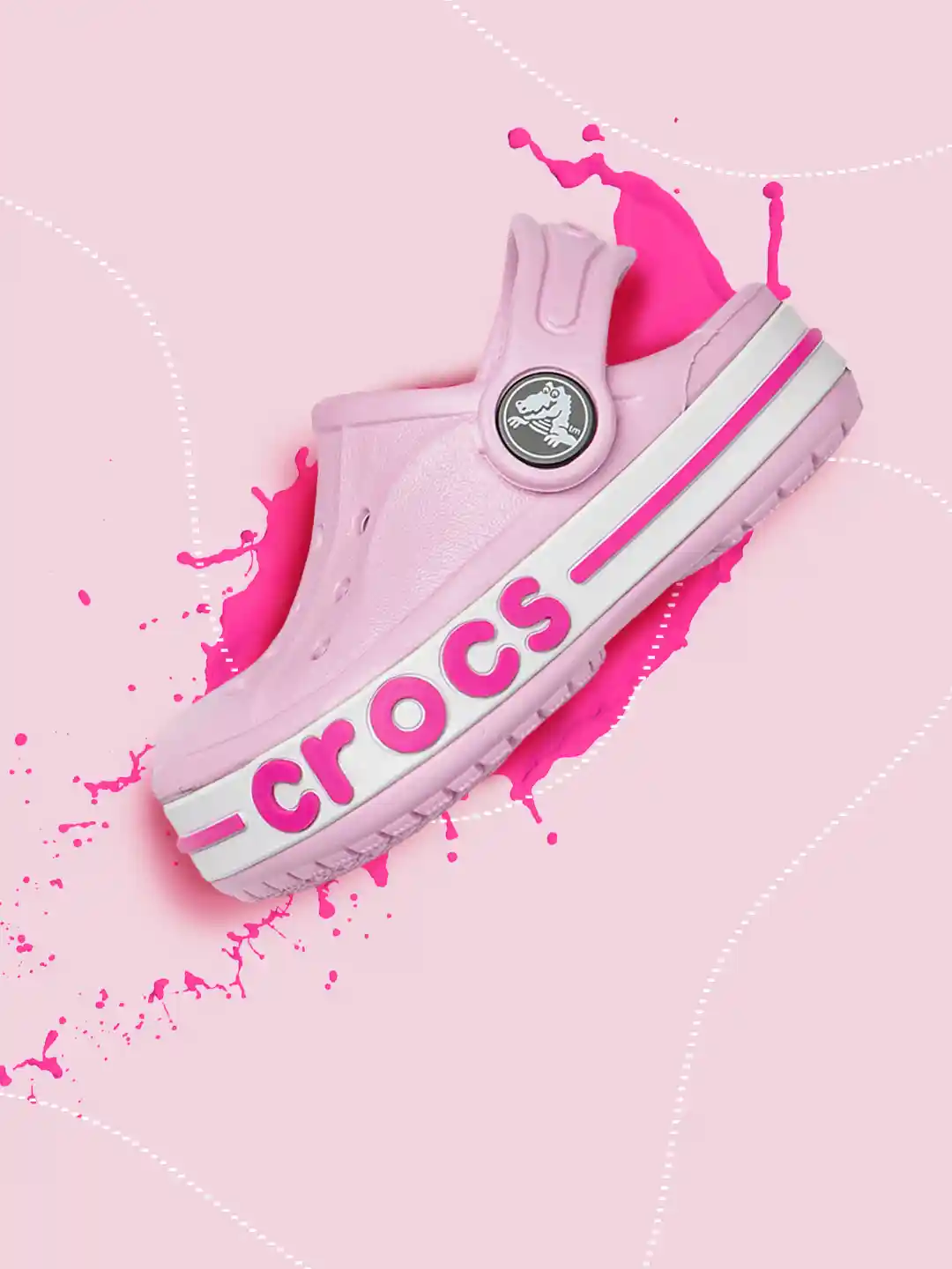 Crocs Kids Pink Bayaband Solid Clogs