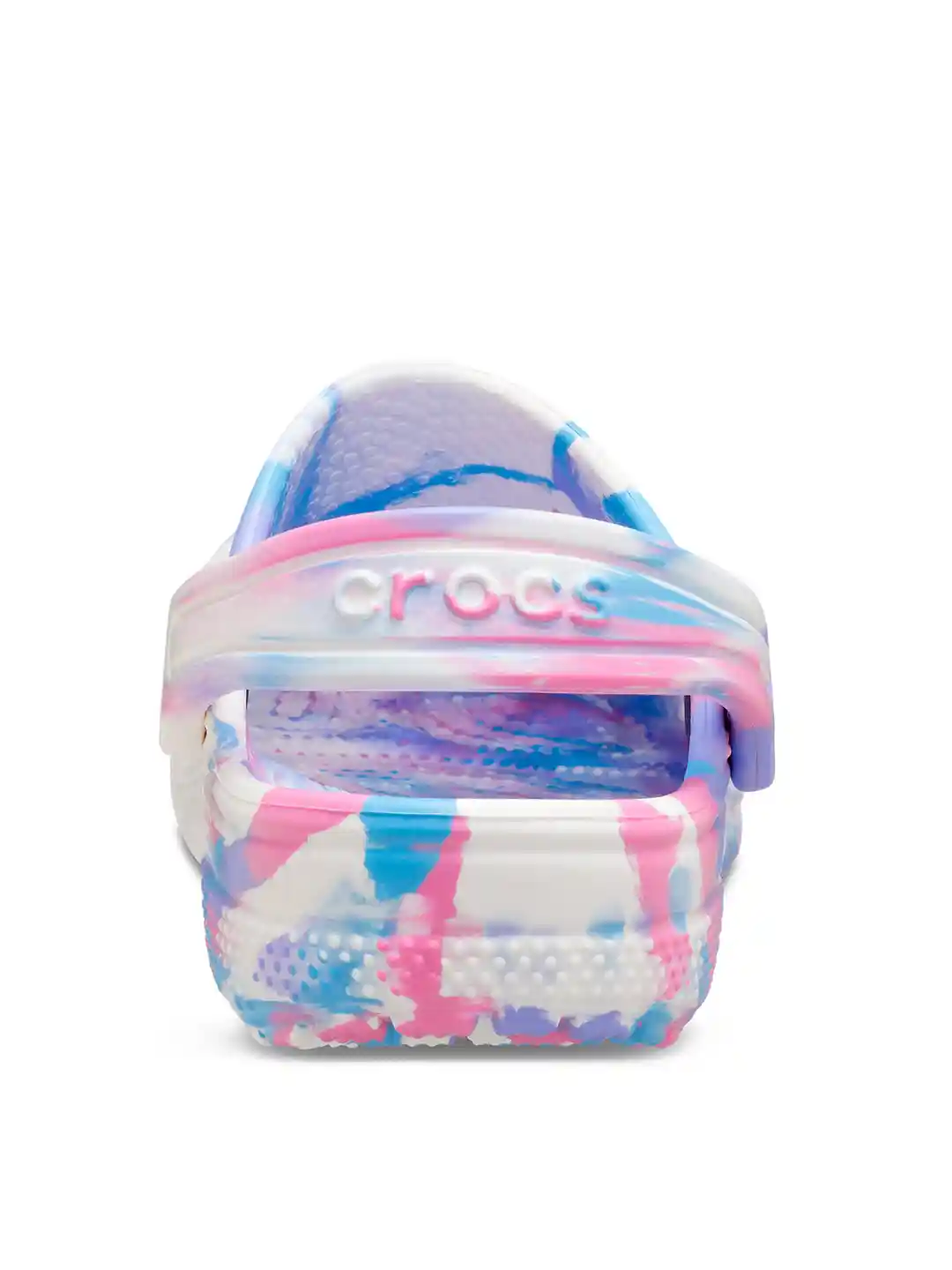 Buy Crocs Kids White Blue Classic Marbled Printed Clogs Flip
