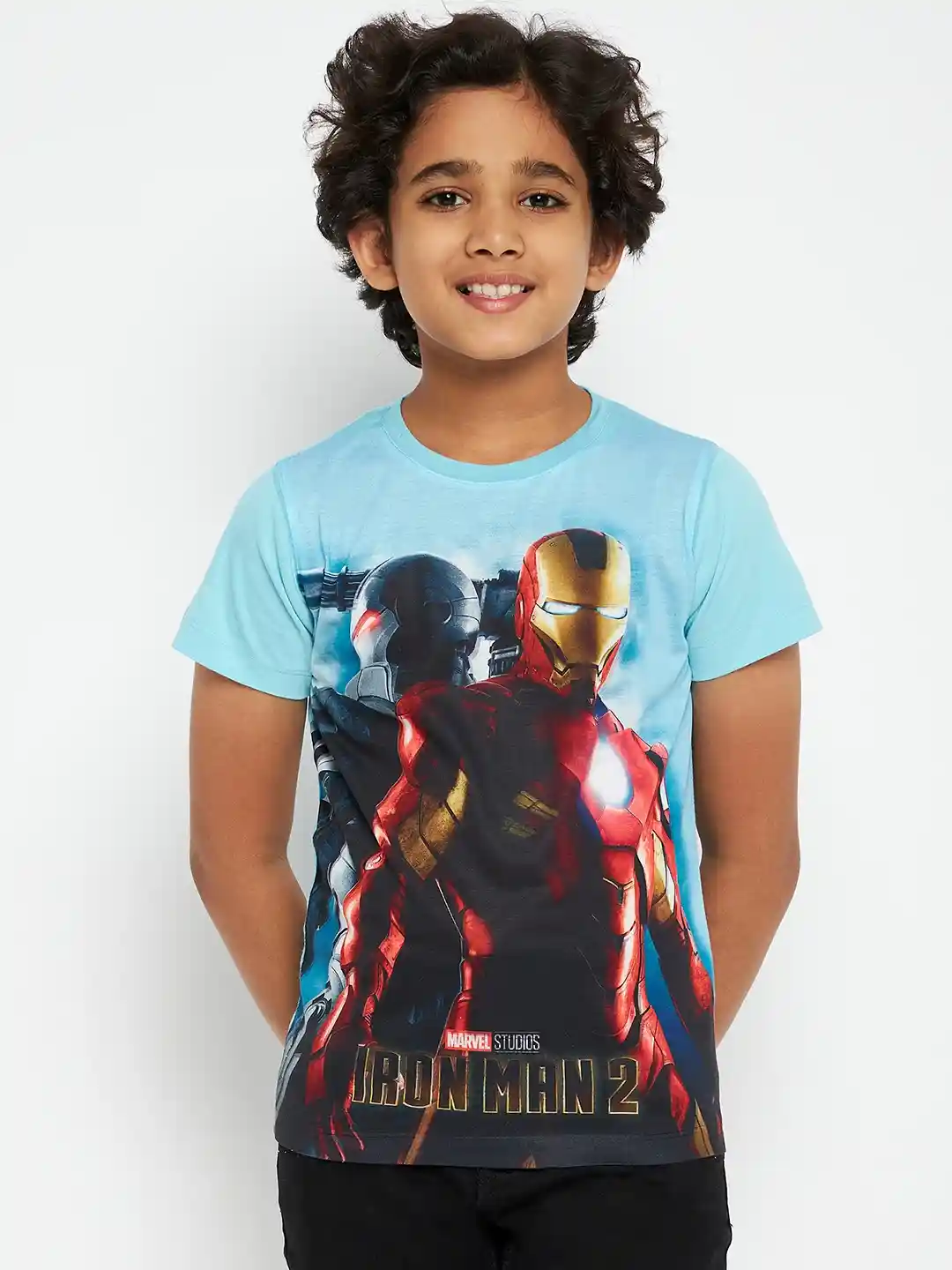 Marvel by Wear Your Mind Boys Blue Iron Man Printed T-shirt