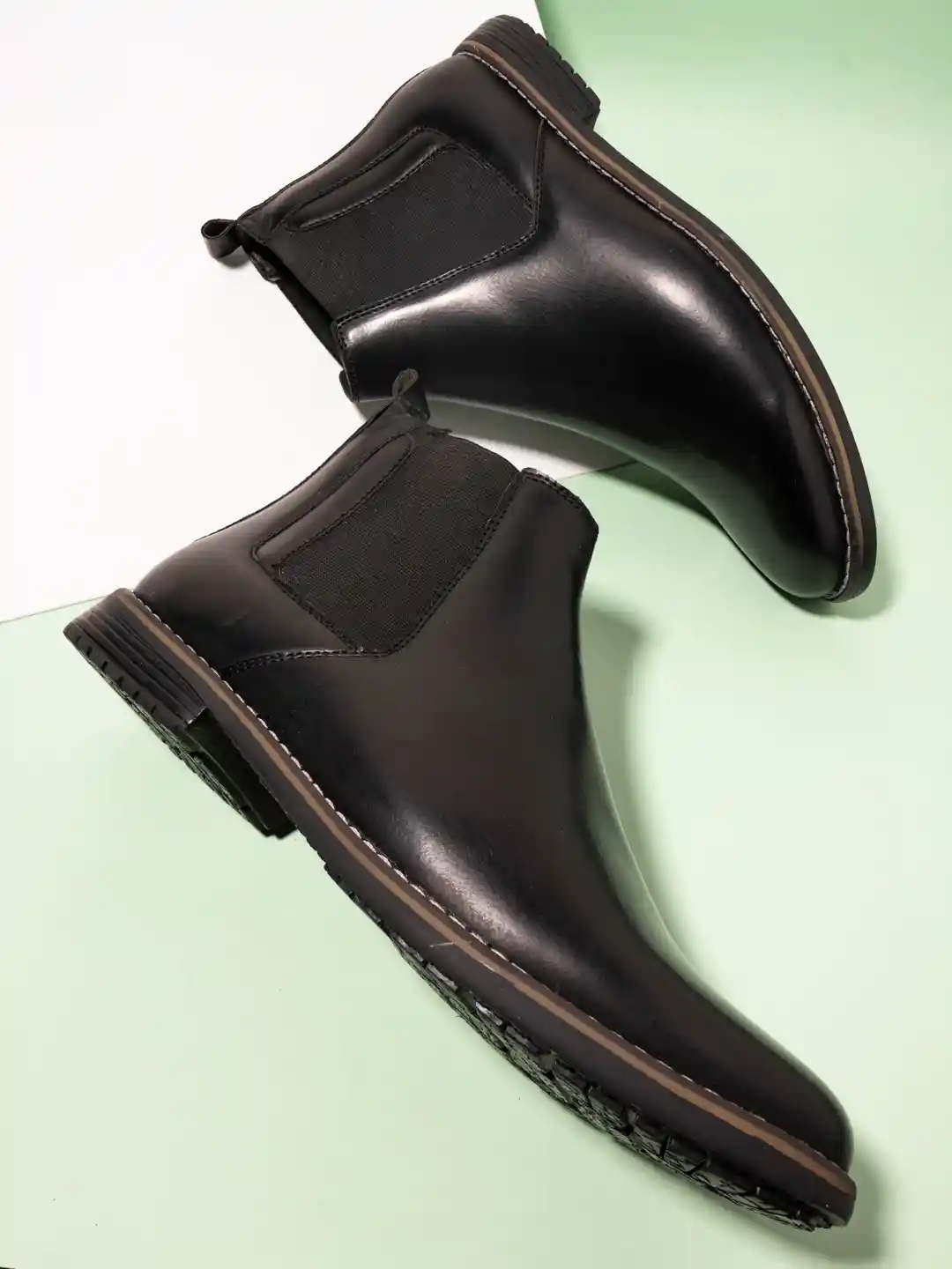 Buy El Paso Men Black Flat Chelsea Boots Boots for Men 16242588