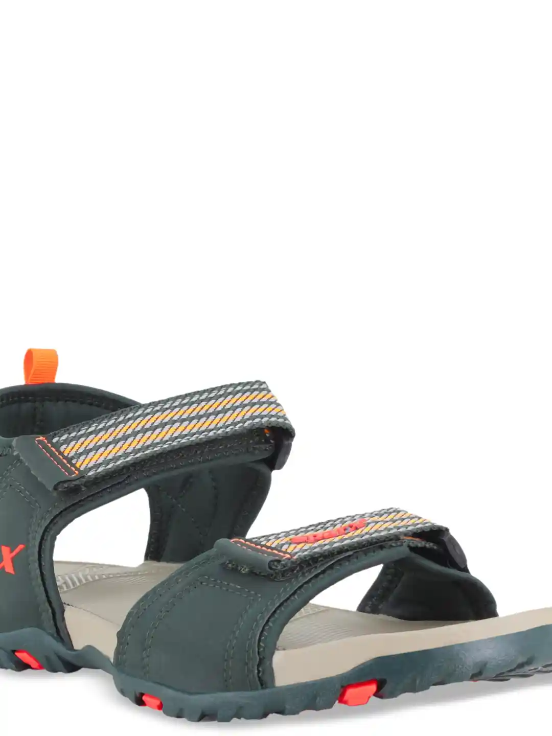 Buy Sparx Men Forest Green Neon Orange Floater Sports Sandals