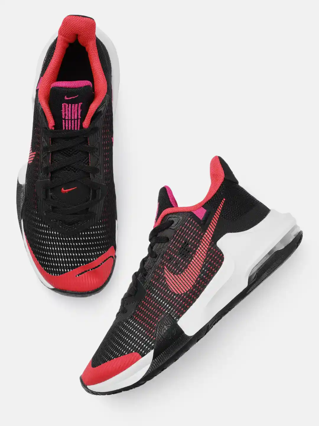 Buy Nike Men Black Red Air Max Impact Basketball Shoes