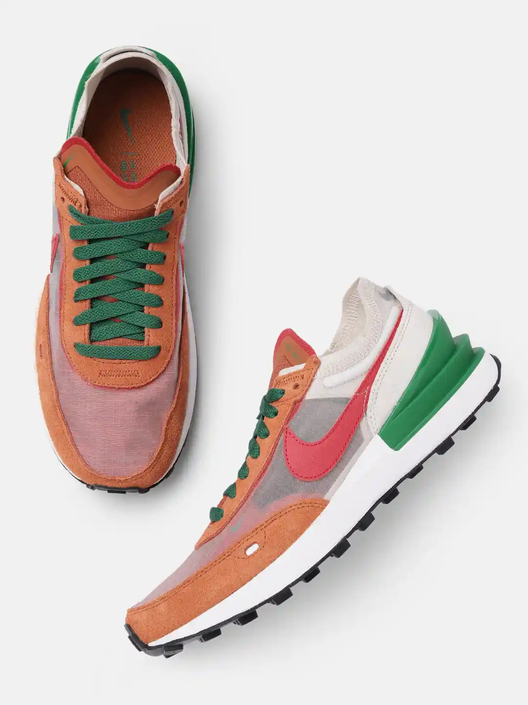 Buy Nike Women Rust Transparent-Coloured Colourblocked Waffle