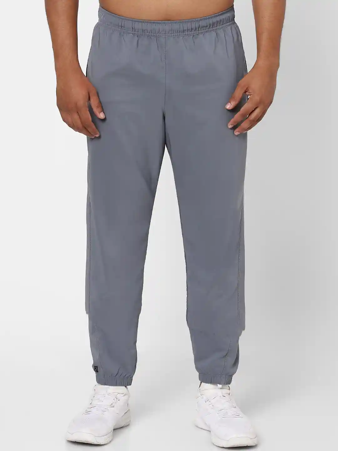 Buy Decathlon Domyos Men Solid Grey Quick Dry Training Track Pants