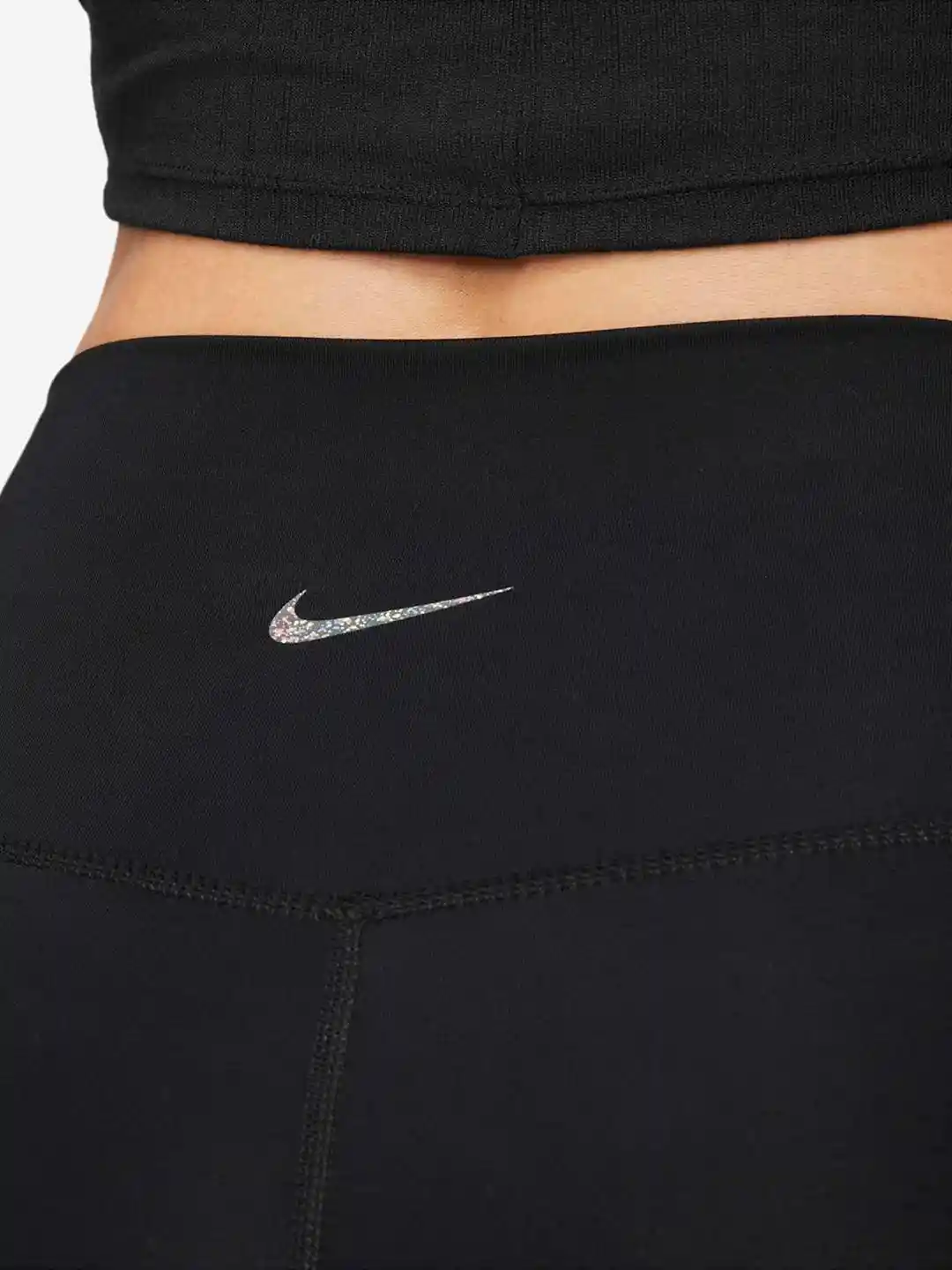 Buy Nike Women Black Solid High-Rise 7/8 Dri-FIT Yoga Tights