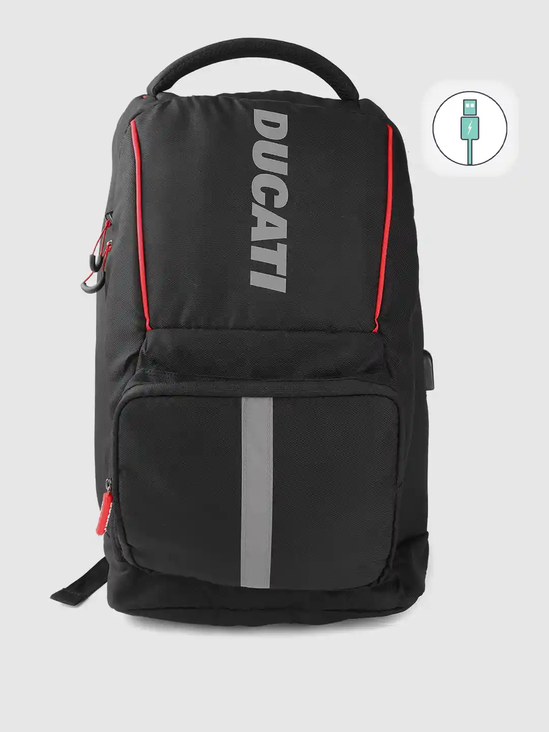 Buy Ducati Unisex Black Brand Logo Print Multi-Utility 18 Inch