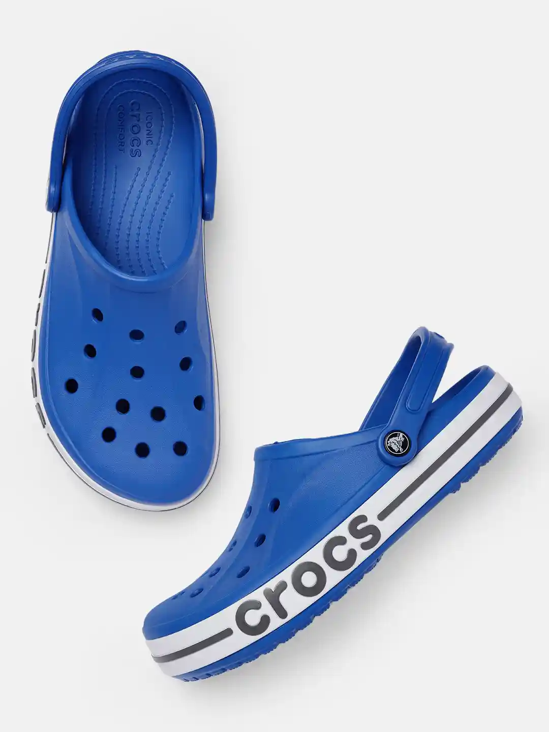 Crocs Bayaband Clog Grey And Blue Crocs Bayaband Grey Unisex Clog