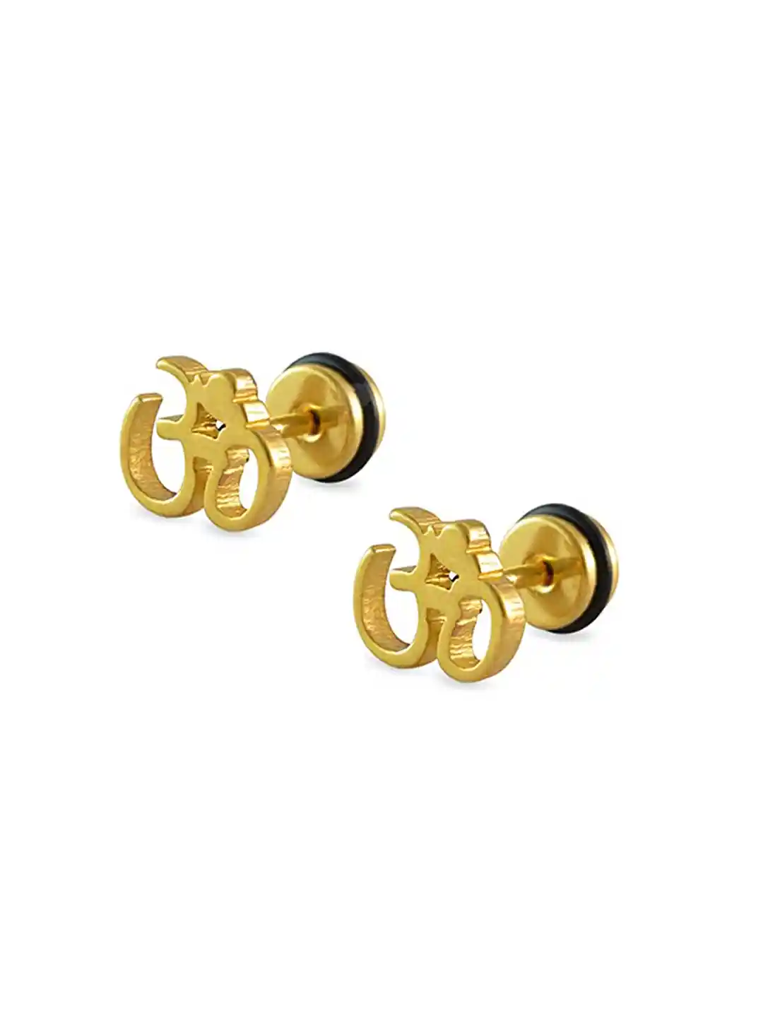 Buy Yellow Chimes Unisex Gold-Plated Contemporary Studs Earring