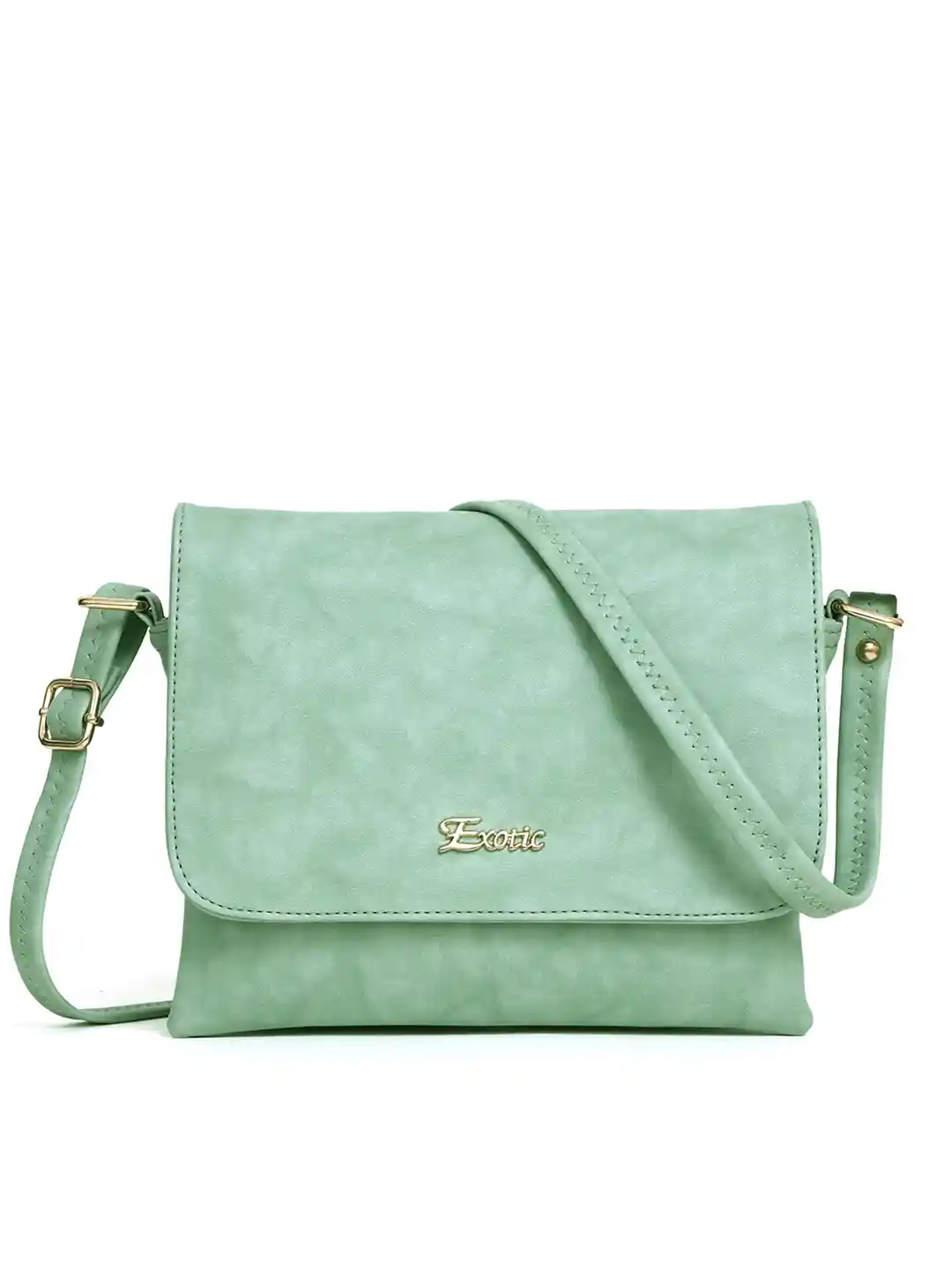 Exotic Green PU Structured Sling Bag