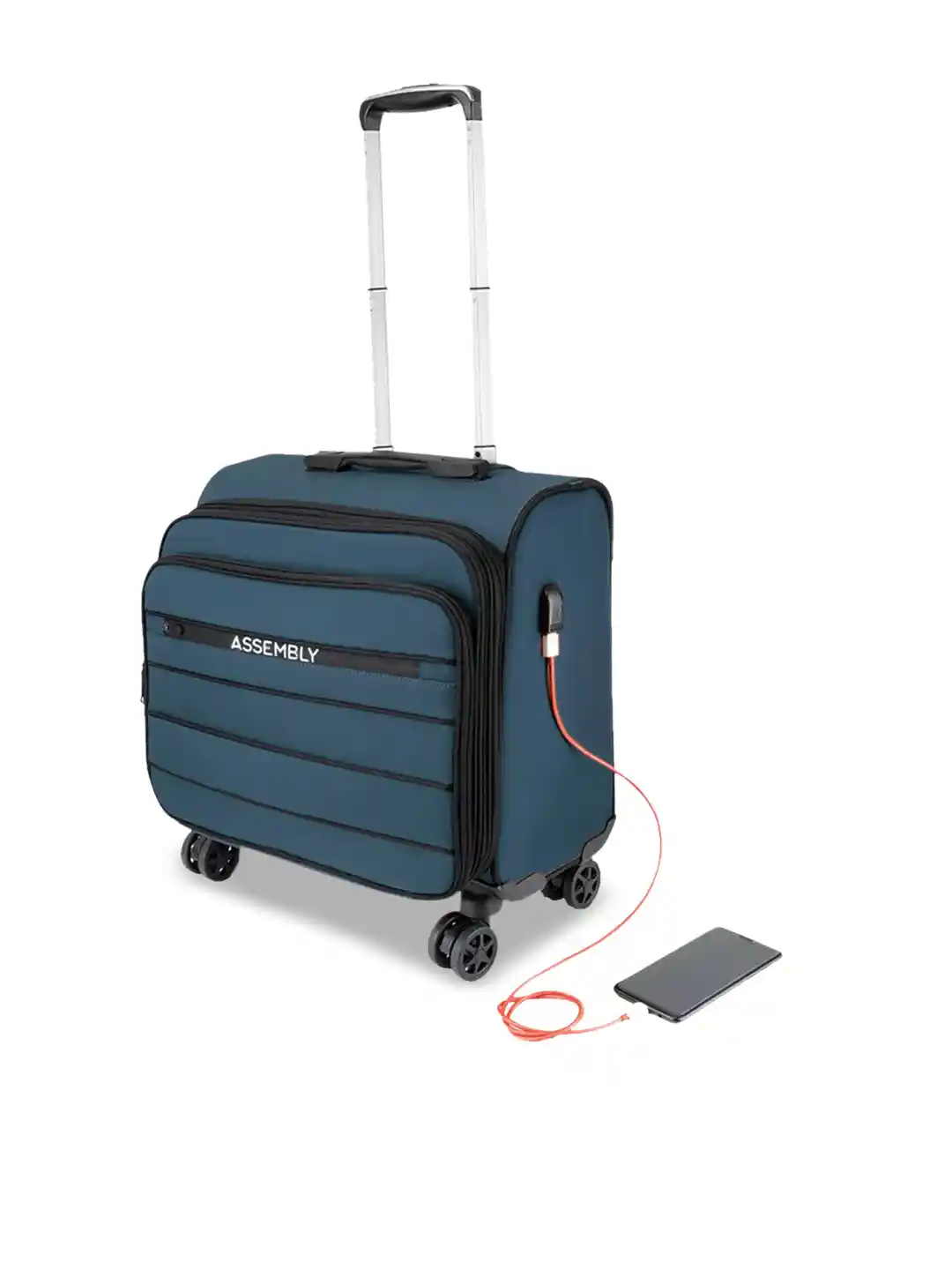 Buy THE ASSEMBLY Set Of Blue Striped Overnighter Cabin Luggage