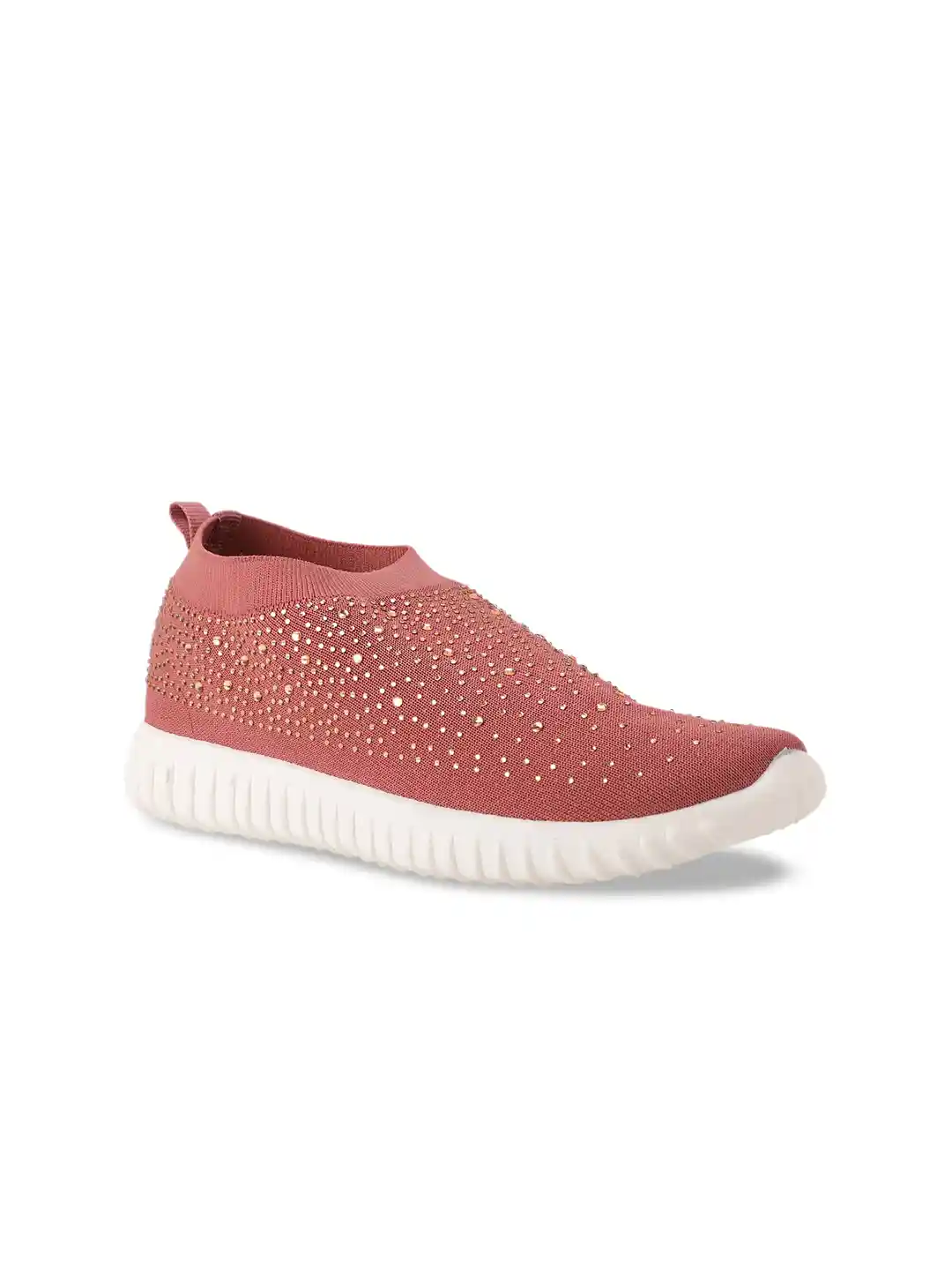 Buy Bata Girls Pink Woven Design Slip-On Sneakers Casual Shoes