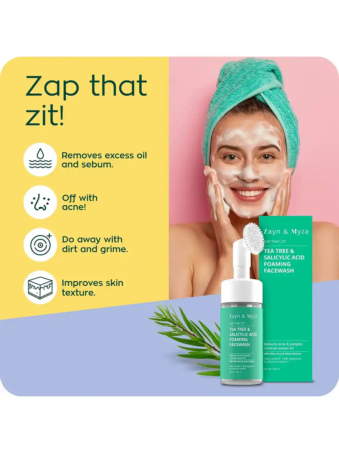 Buy ZM Zayn & Myza Women Tea Tree & Salicylic Acid Foaming Face