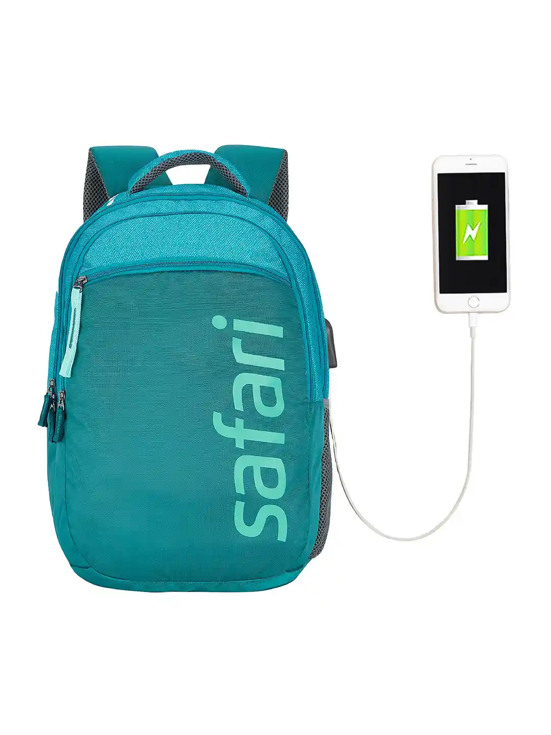 Safari Unisex Blue Green Printed Backpack