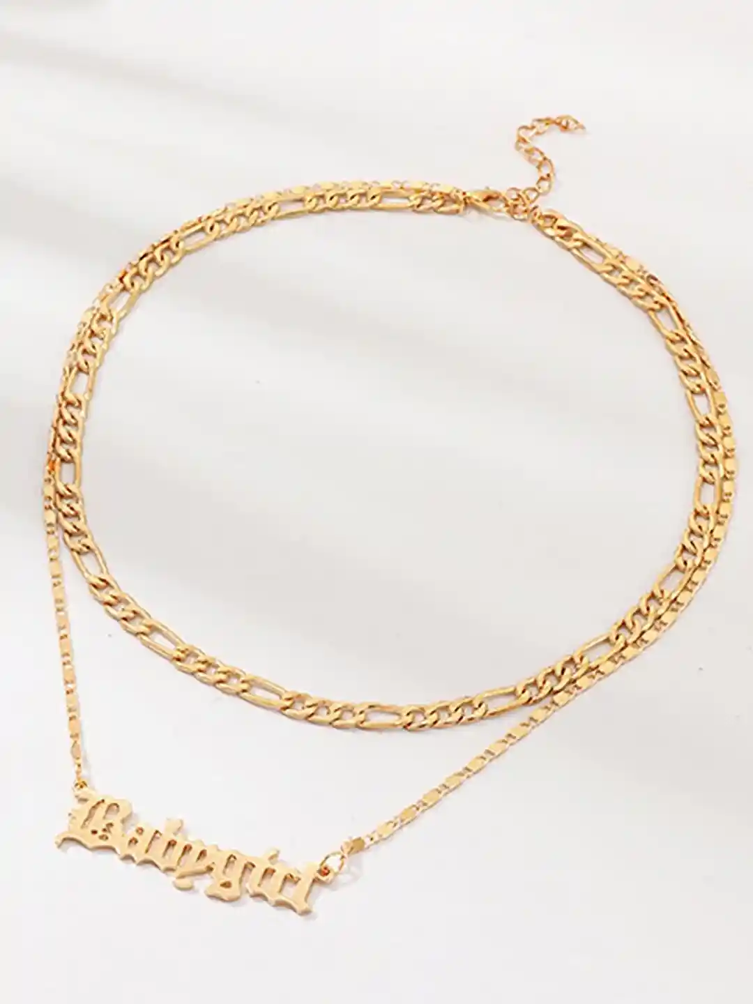 Buy Vembley Women Gold-Toned Double Layered Baby girl Alphabet