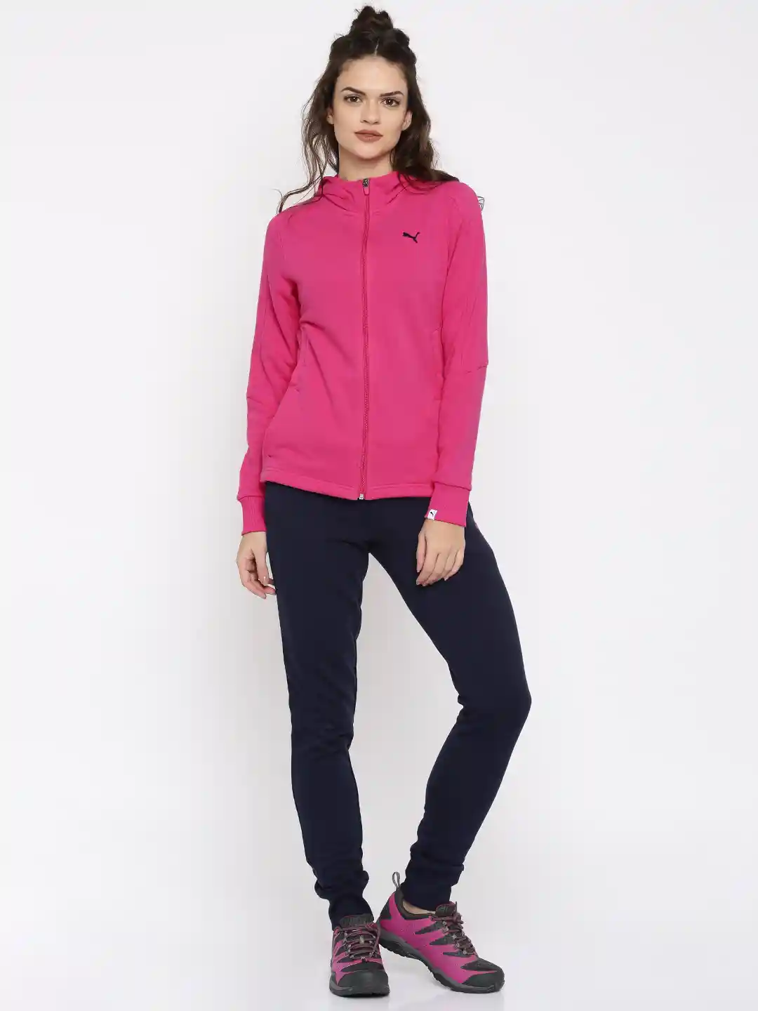 Buy Puma Pink Navy Hooded Tracksuit Tracksuits for Women