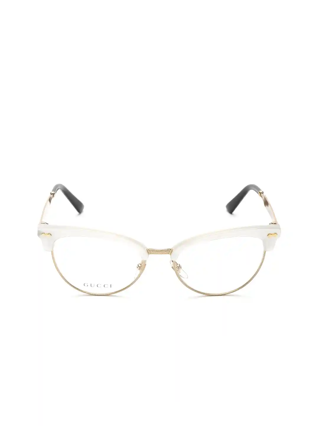 Buy Gucci Women Gold-Toned Off-White Cat Eye Frames GG 4284 U29