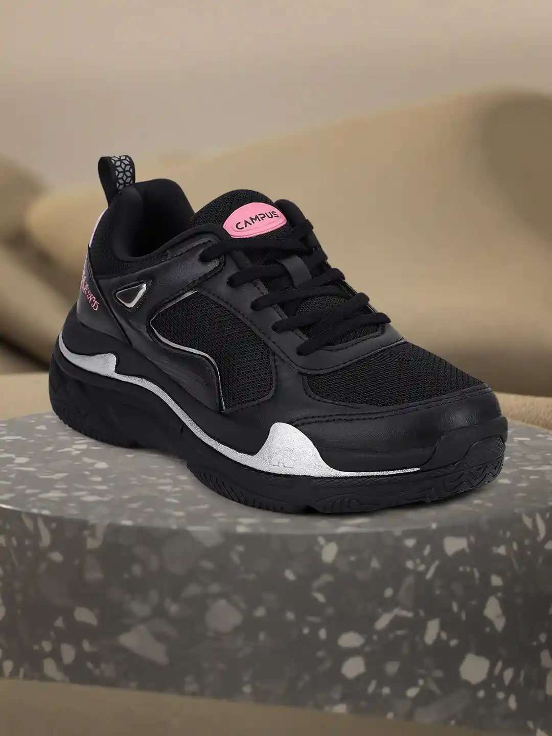 Buy Campus Women DAZEL Black Pink Running Shoes Sports Shoes