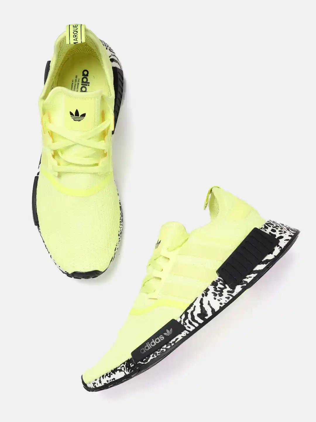 Buy ADIDAS Originals Men Lime Green Woven Design NMD_R1 Sneakers