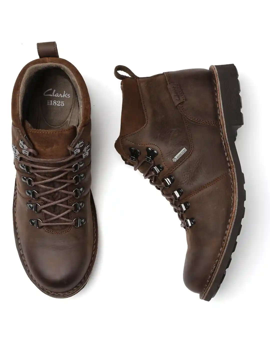 Buy Clarks Men Brown Solid High-Top Leather Flat Boots Boots for