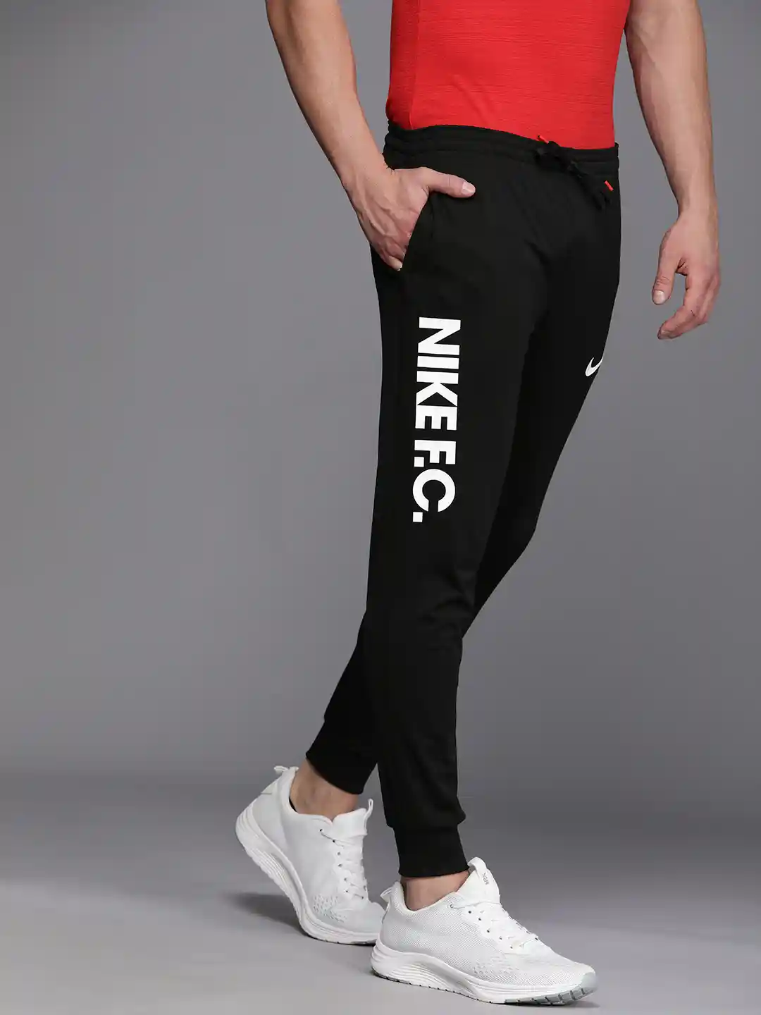 Buy Nike Men's Black Typographical Printed Dri-FIT Knit