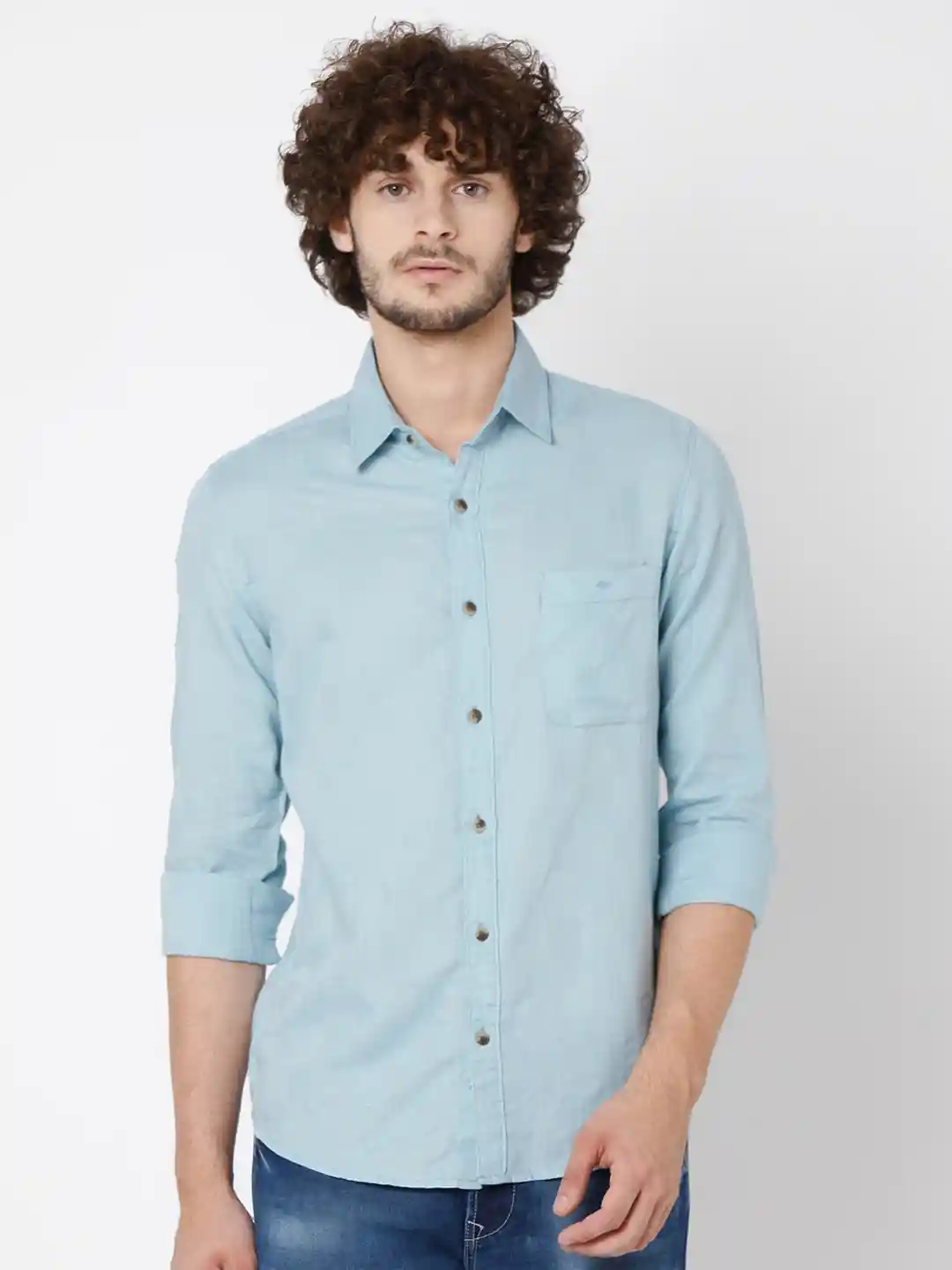 Buy Mufti Men Blue Slim Fit Casual Shirt Shirts for Men 16544088