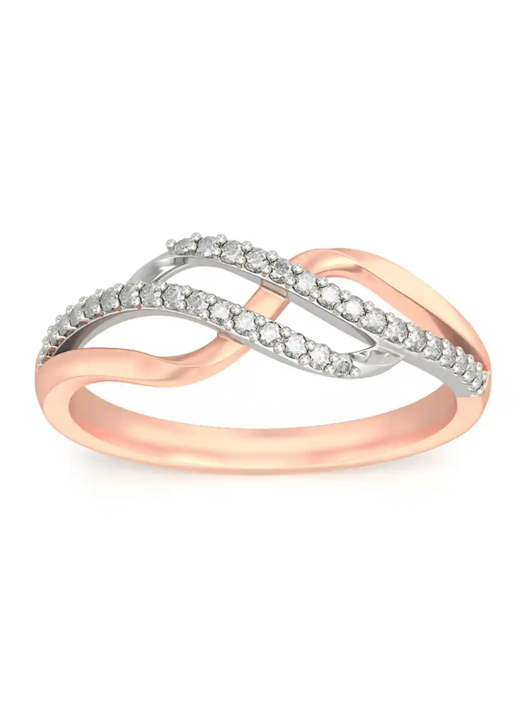 Buy BlueStone g 18KT Rose Gold Jilian Ring with Diamonds - Main Image