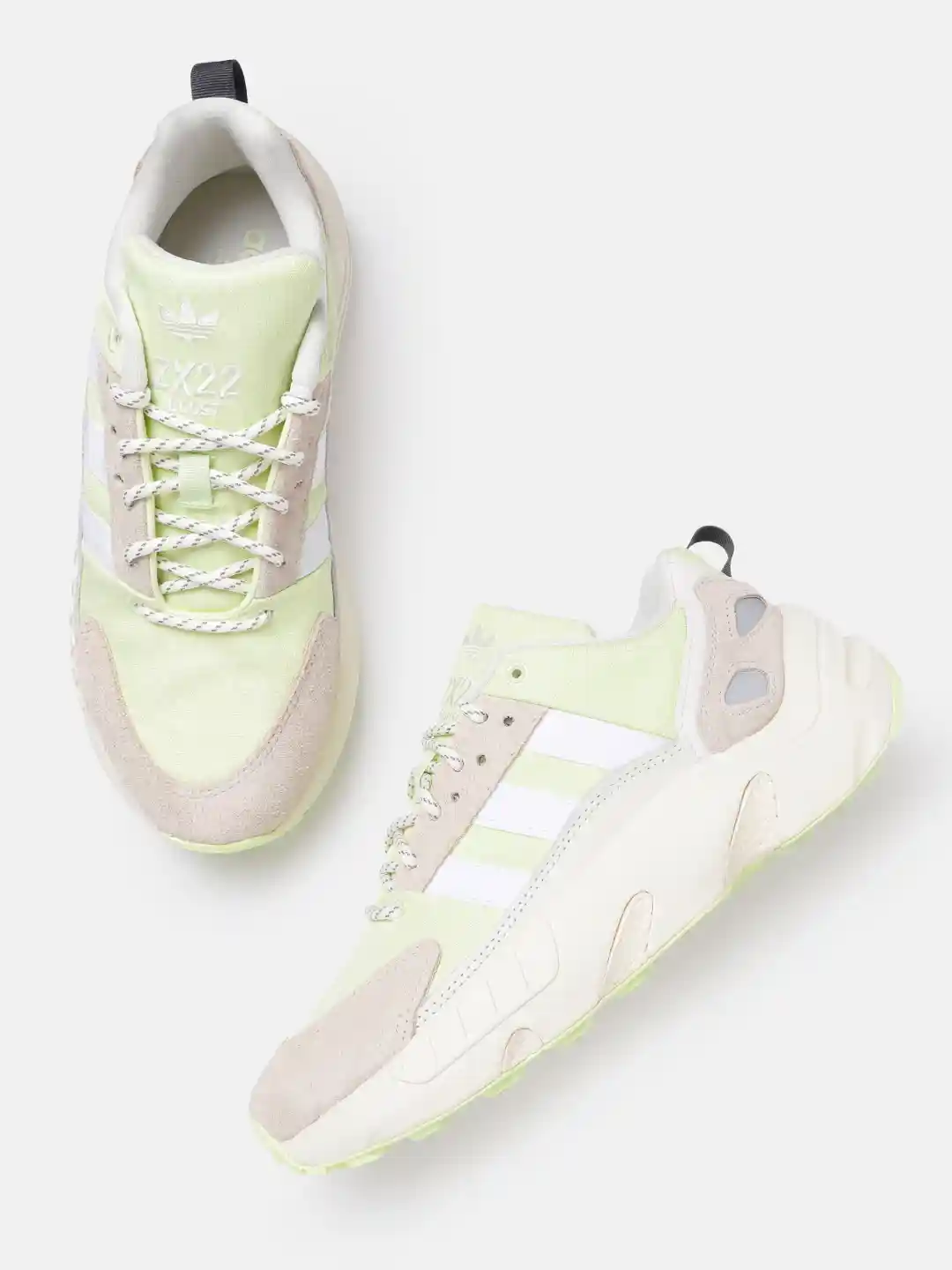 Buy ADIDAS Originals Men Green & Grey Woven Design ZX 22 Boost