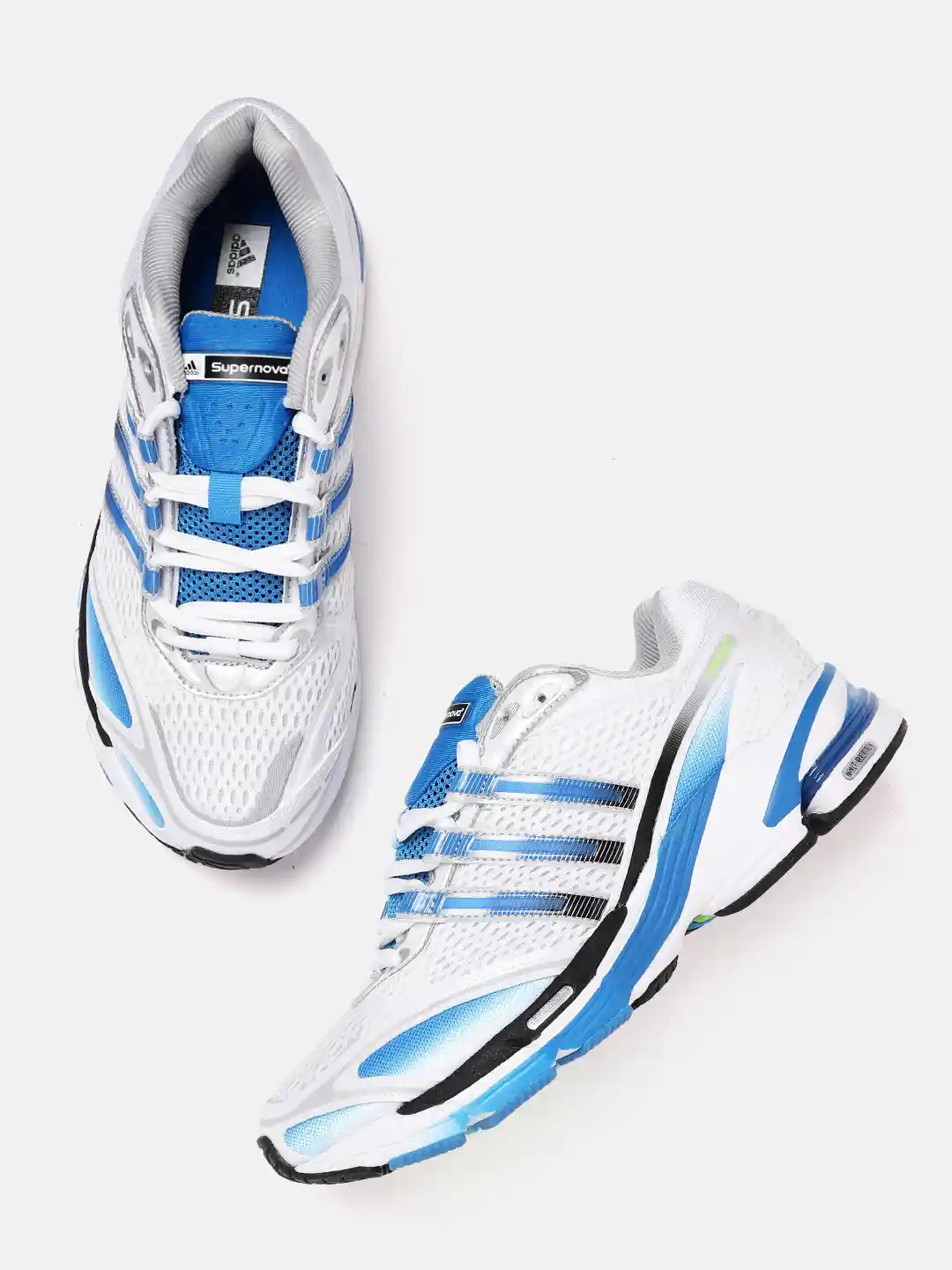 Buy ADIDAS Men Off-White Blue Supernova Cushion Sustainable