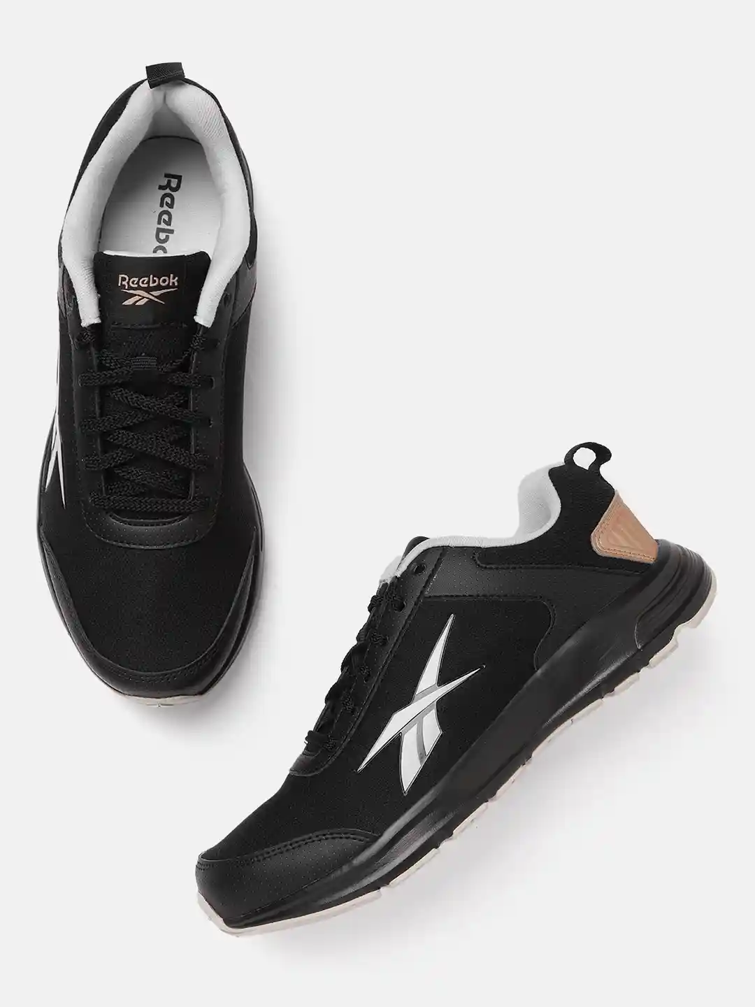 Buy Reebok Men Black Woven Design Canton Running Shoes Sports