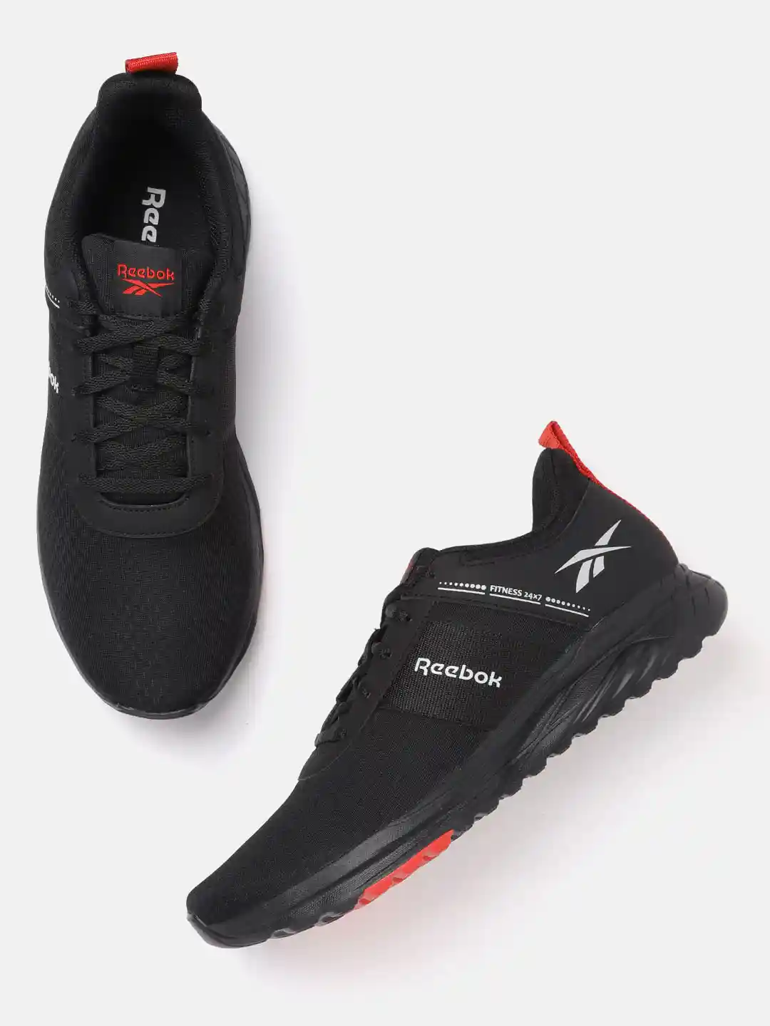 Buy Reebok Men Black Red Woven Design Fitness 24/7 Running Shoes