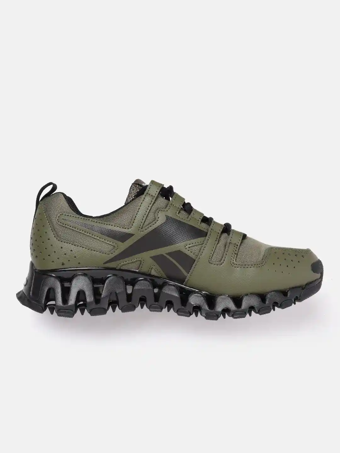 Buy Reebok Men Olive Green Black Printed Zigwild TR Running