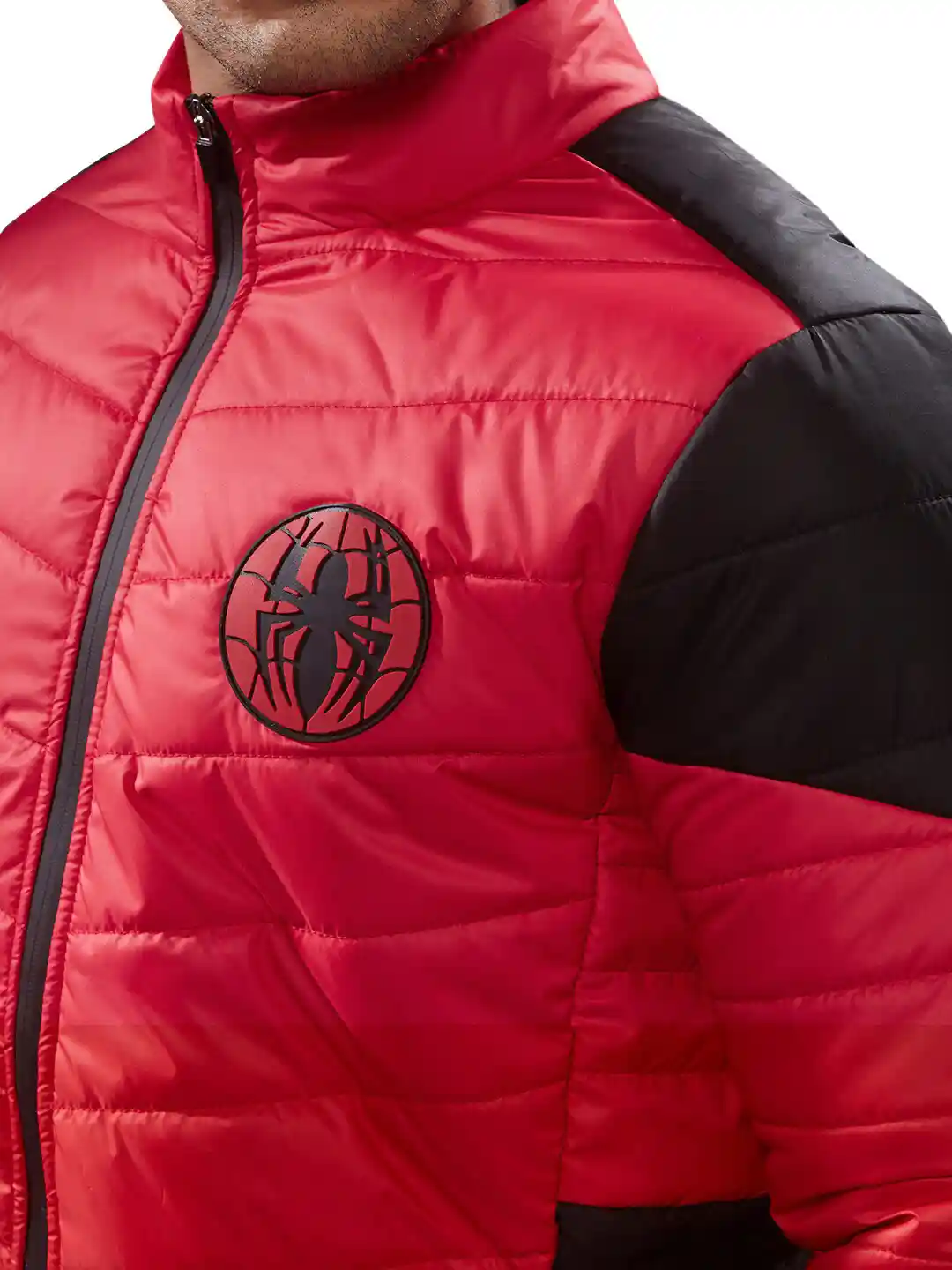 Buy The Souled Store Men Red & Black Lightweight Spider-Man Puffer