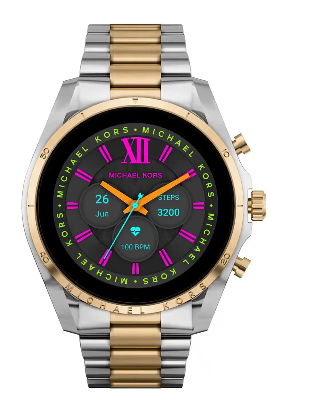 Buy Michael Kors Women Silver-Toned Gen Bradshaw Two-Tone