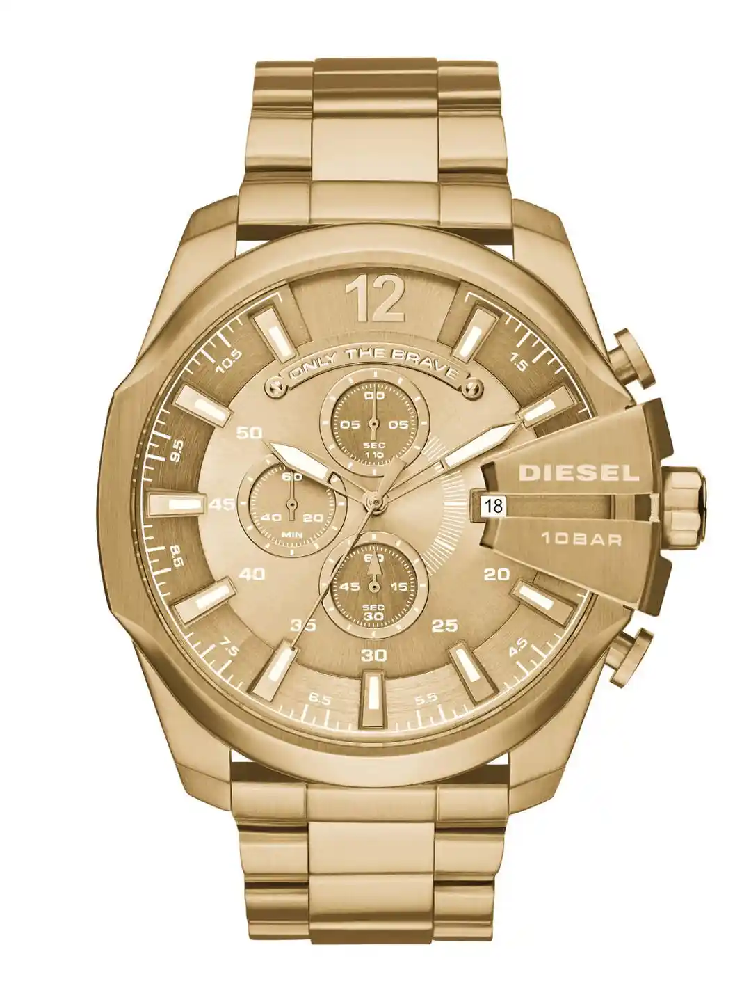 Buy DIESEL Men Gold-Toned Dial Gold Toned Stainless Steel