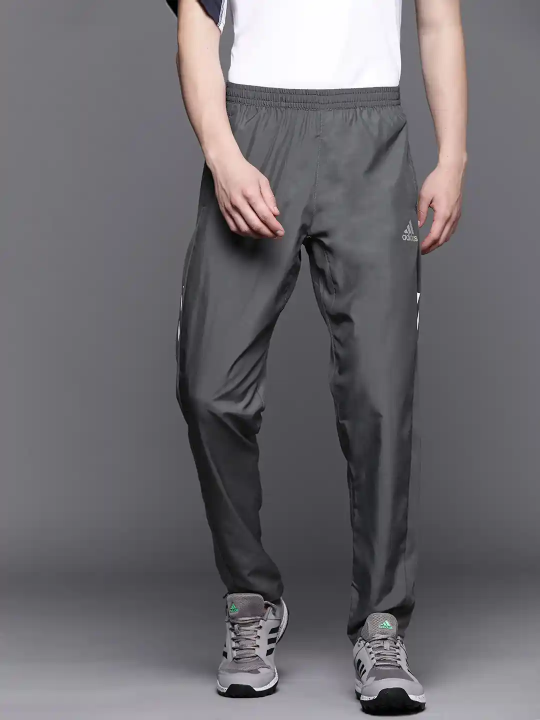 Wind Pants Adidas Astro Run ADIDAS Men Grey Own The Run Astro Wind  Sustainable Track Pants