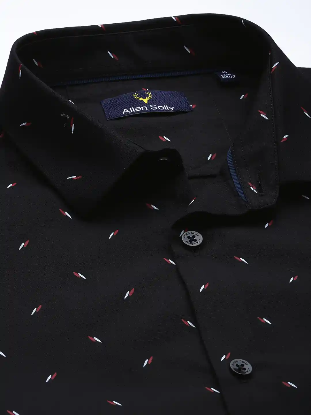 Buy Allen Solly Sport Men Black White Printed Ultra Slim Fit