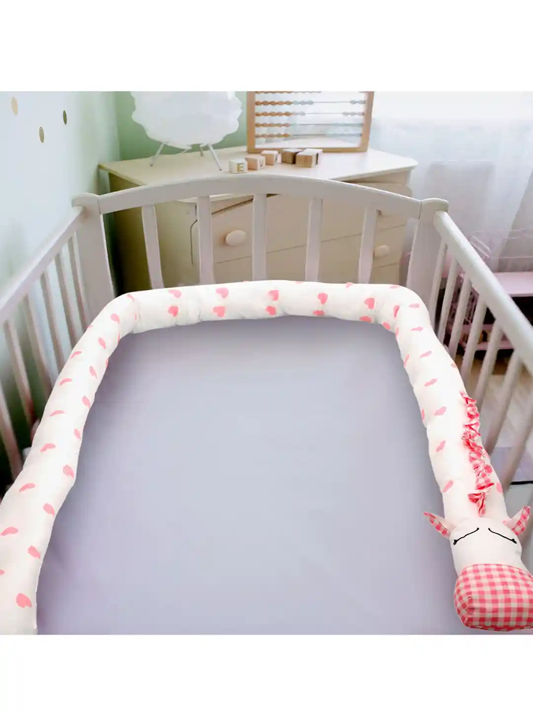 Buy Baby Moo Infant Kids White Sweetheart Cot Bumper Baby Bed