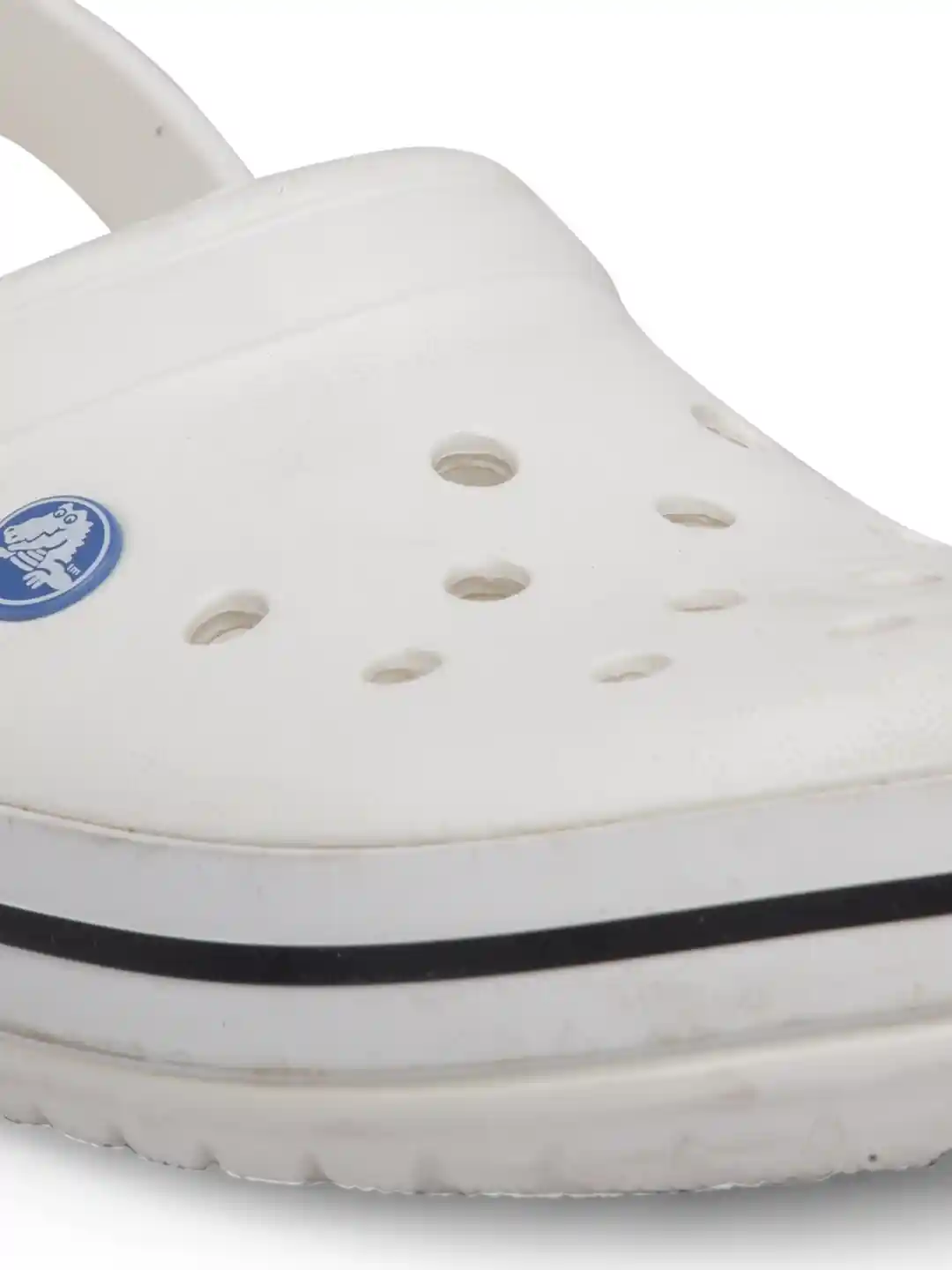 Buy Crocs Crocband Unisex White Solid Clogs Flip Flops for - Main Image