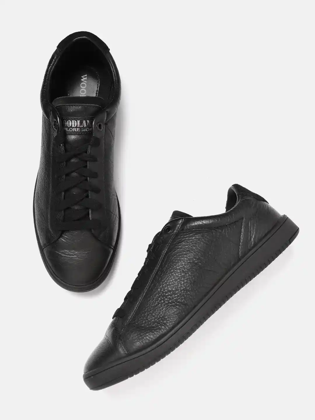 Buy Woodland Men Black Leather Sneakers Casual Shoes for Men