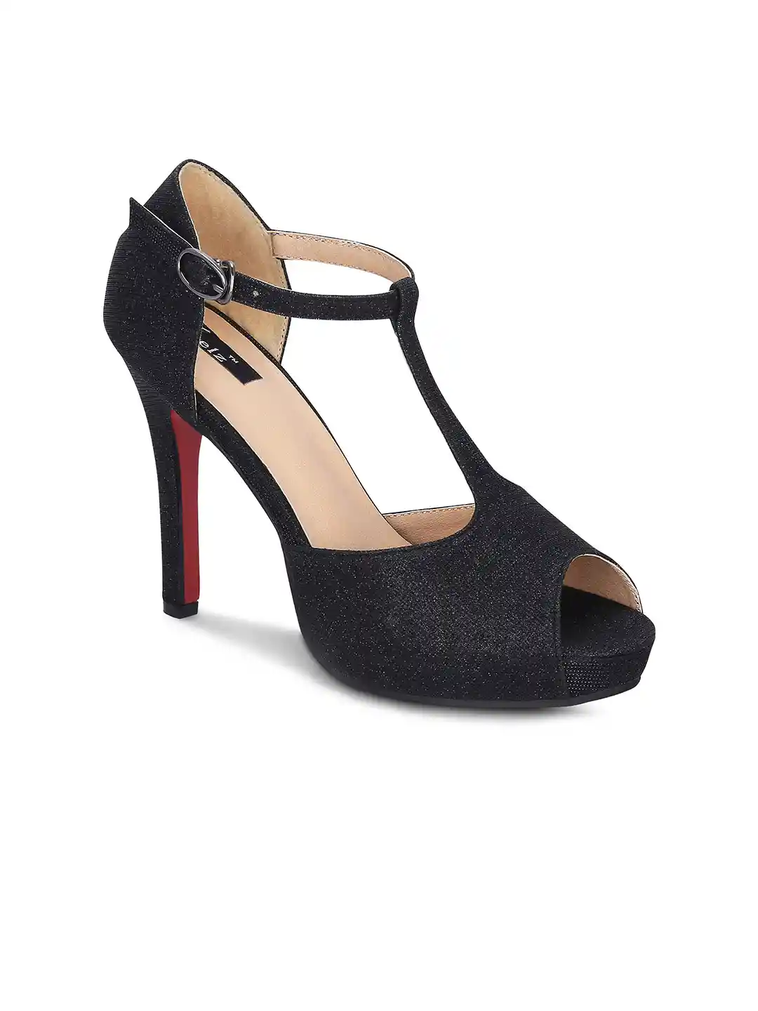 Buy Kielz Women Black Solid Peep toes Heels for Women 1663191