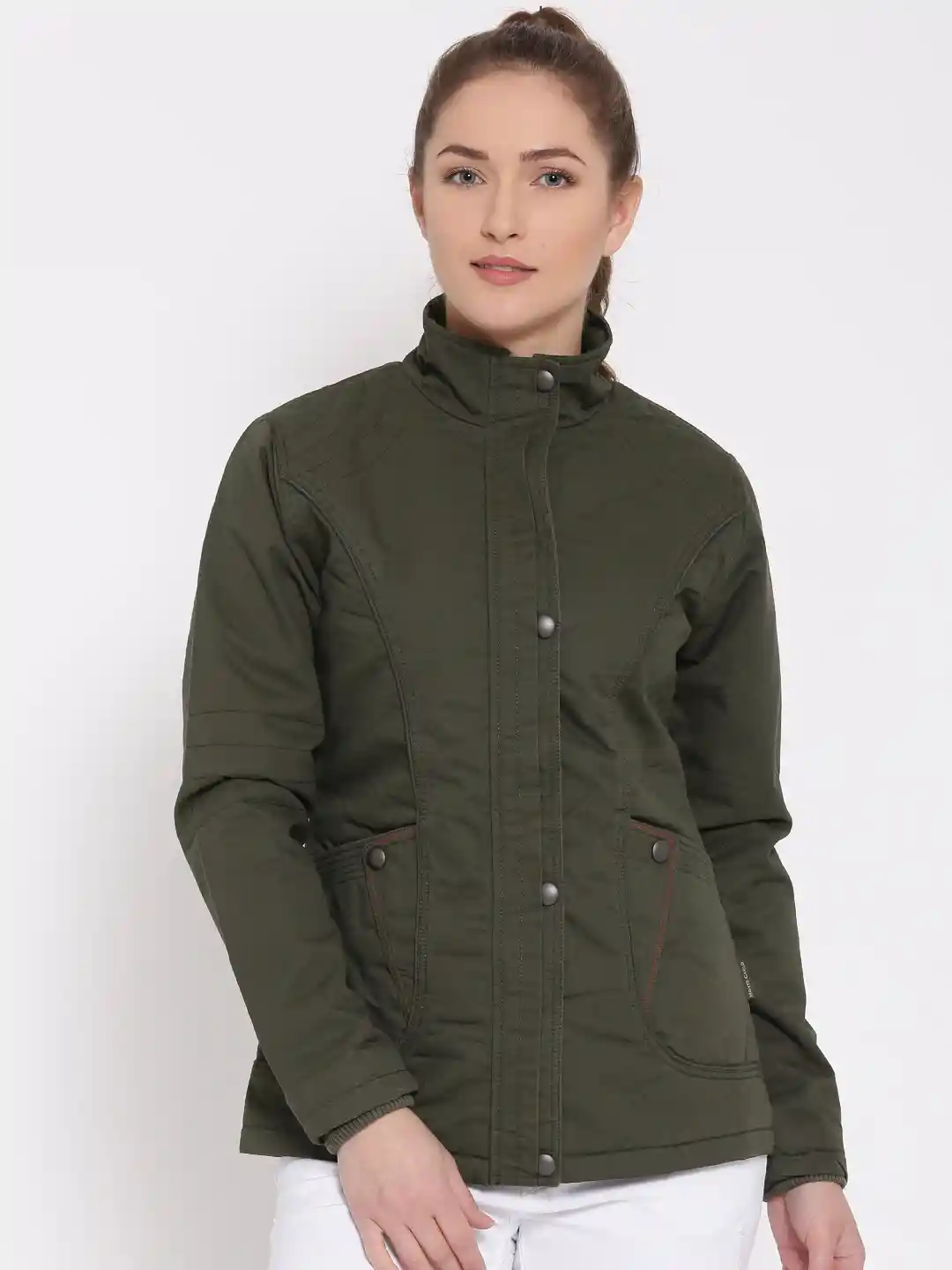 Buy Monte Carlo Olive Green Jacket Jackets for Women 1667920