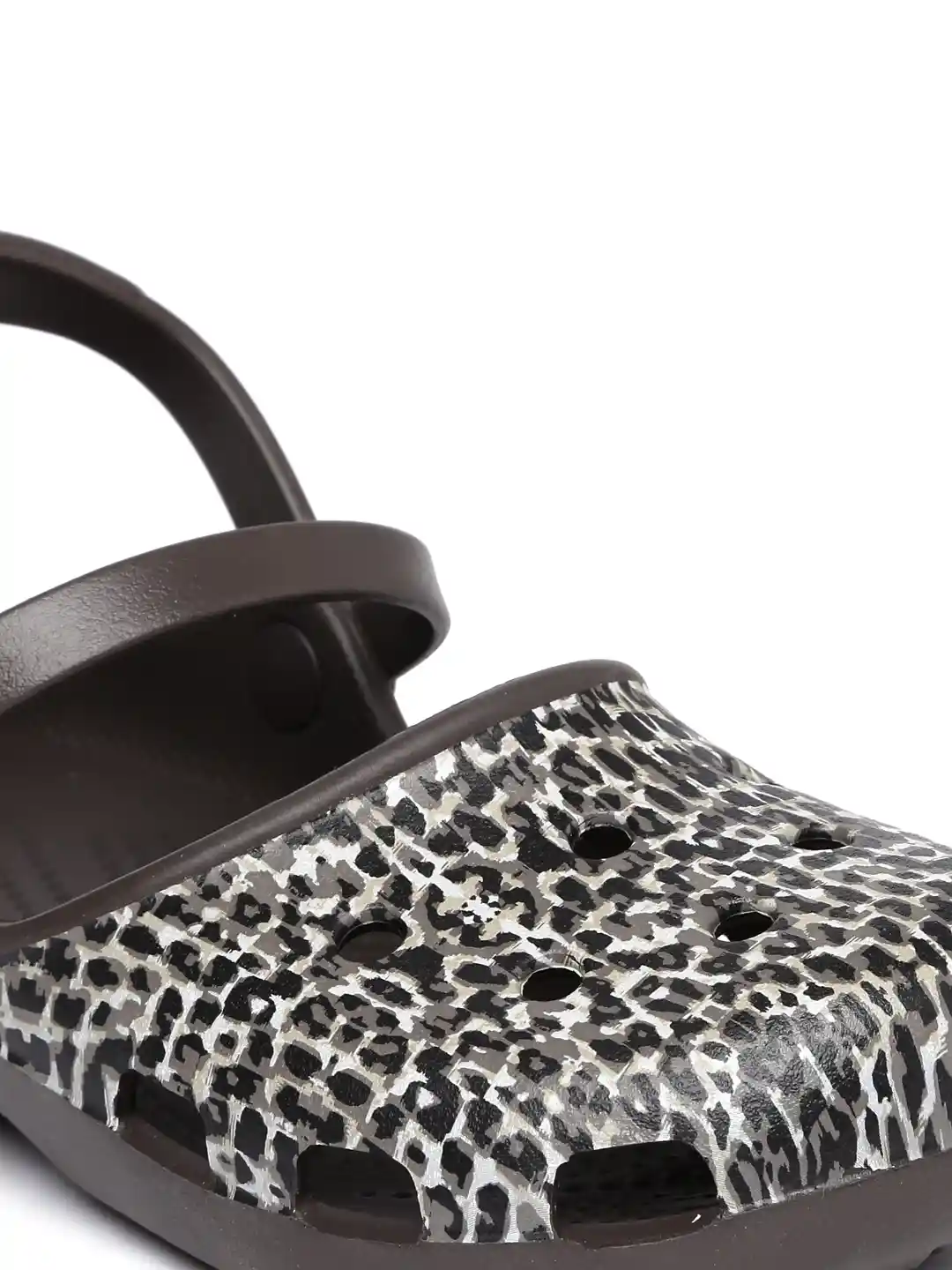 Karin Leopard Crocs With Leopard Strap Crocs Girls Black Brown