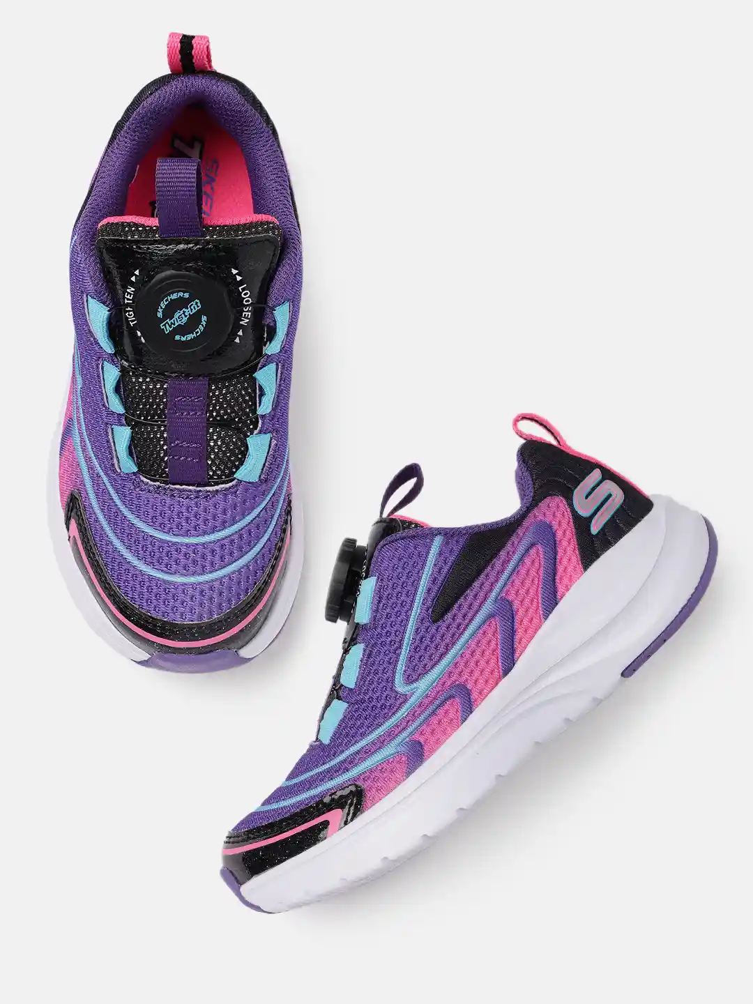 Buy Skechers Girls Purple Textured Ultra Groove Swirly Fun Regular