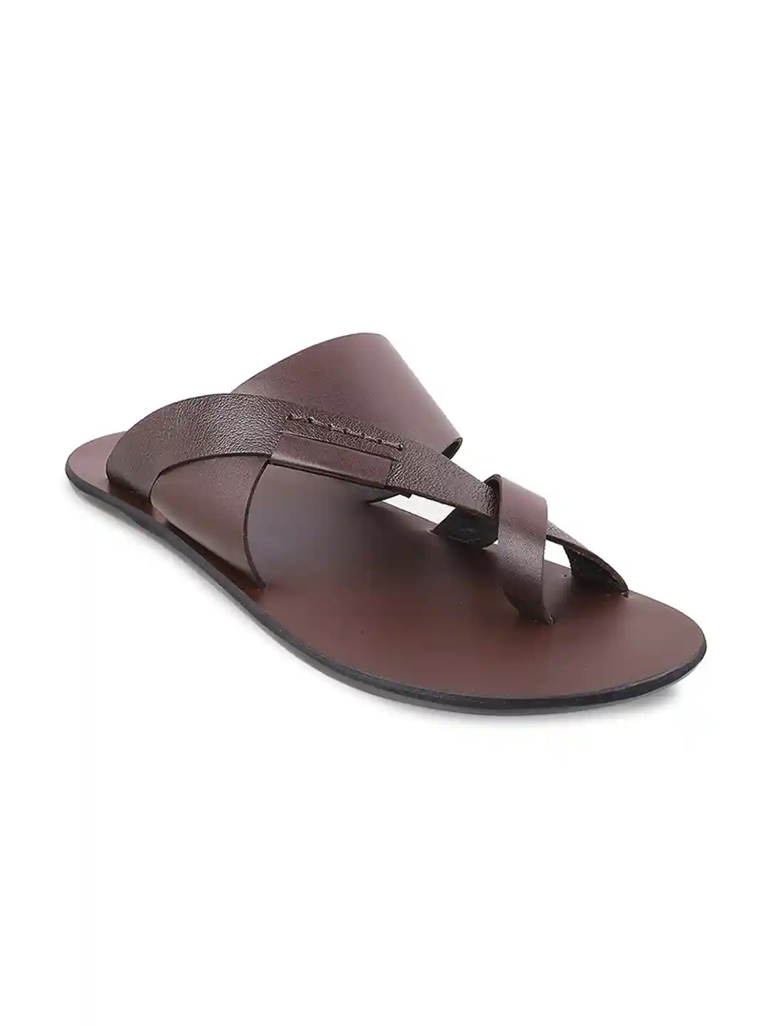 Buy Metro Men Brown Leather Comfort Sandals Sandals for Men
