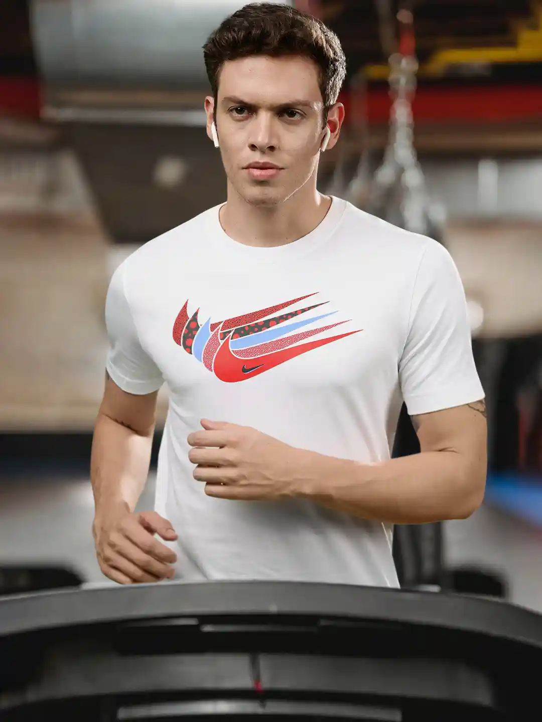 Mens Tshirt Nike T Shirt Logo Nike Men White Red Brand Logo