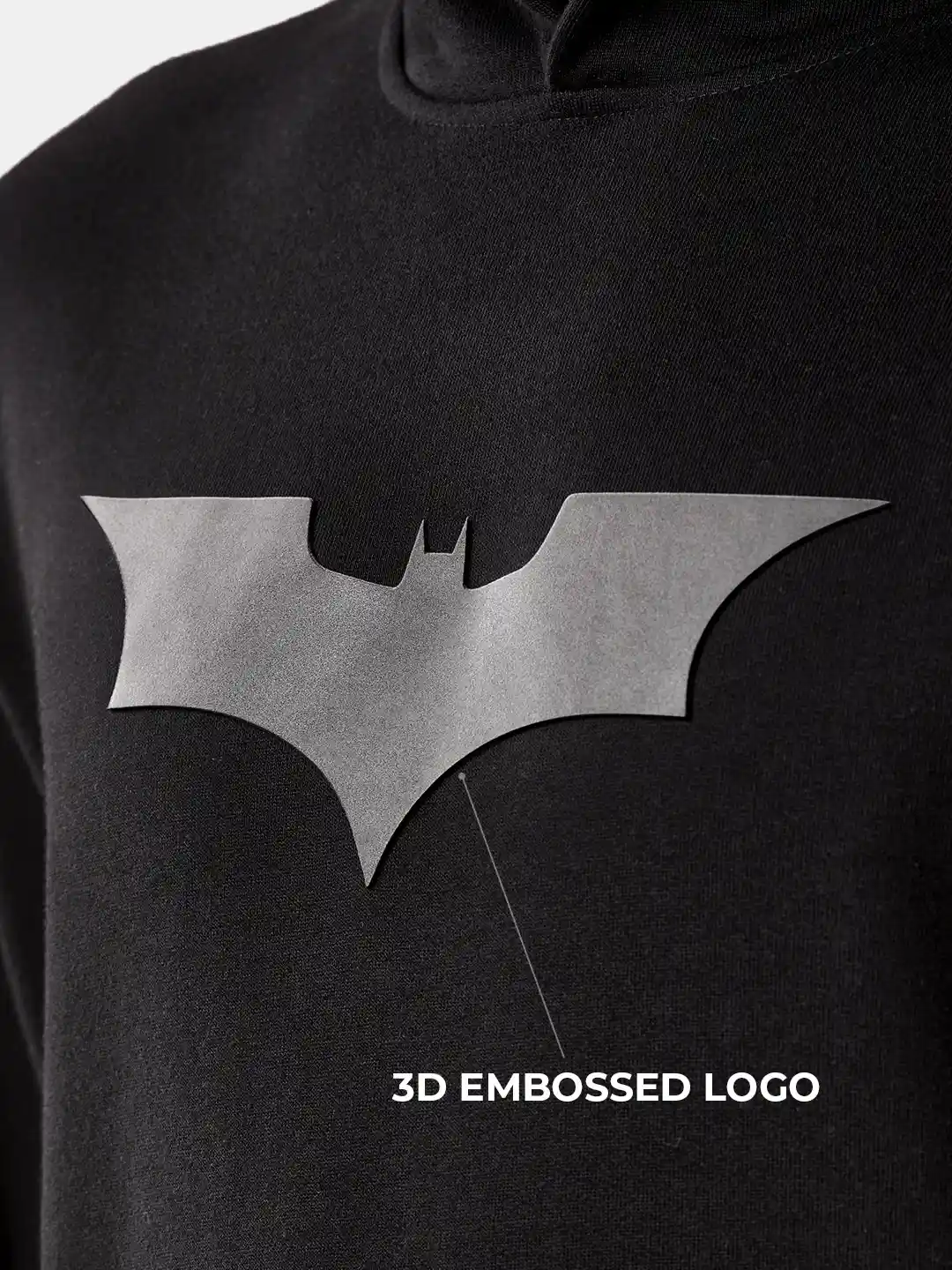Buy The Souled Store Men Batman 3D Logo Printed Cotton Hoodie